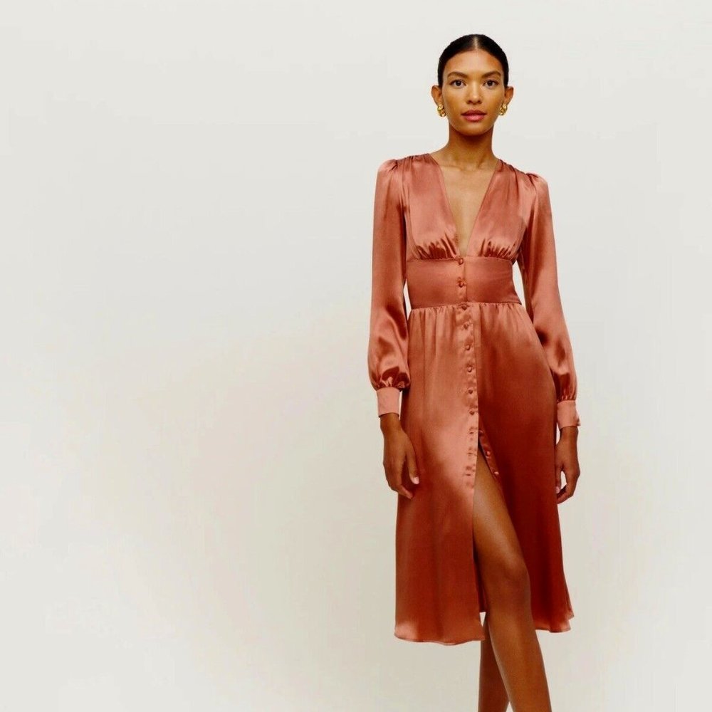Reformation Nicola Dress in Praline- NWT (Org $278) Size 8